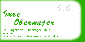 imre obermajer business card